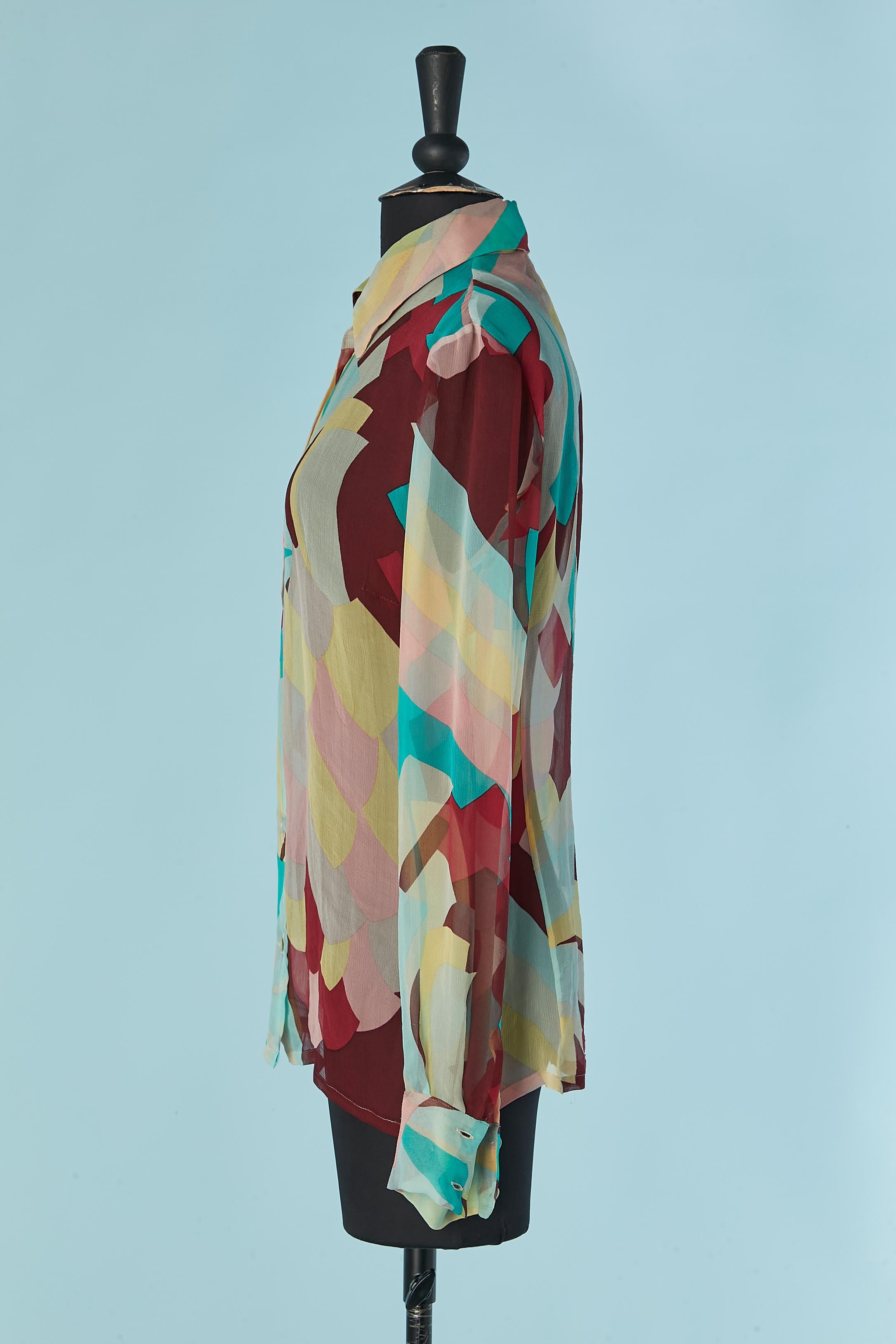Camicia in chiffon di seta stampata See One Missoni In condizioni ottime in vendita a Saint-Ouen-Sur-Seine, FR