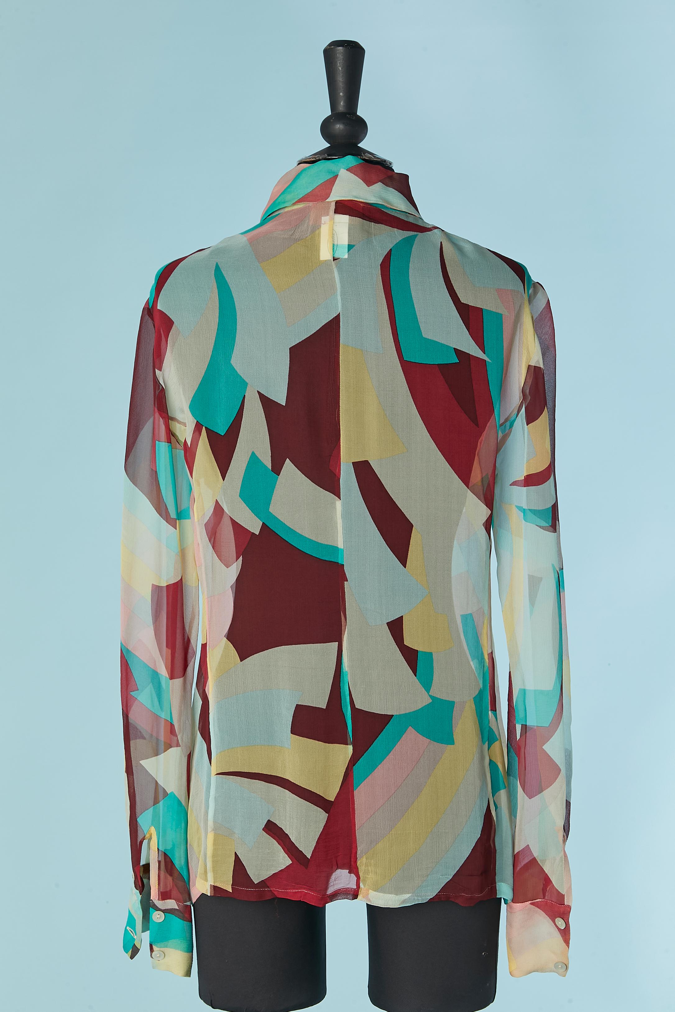 Donna Camicia in chiffon di seta stampata See One Missoni in vendita