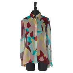 See-through printed silk chiffon shirt MISSONI