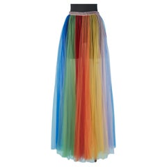See-through rainbow pleated tulle skirt CHRISTIAN DIOR