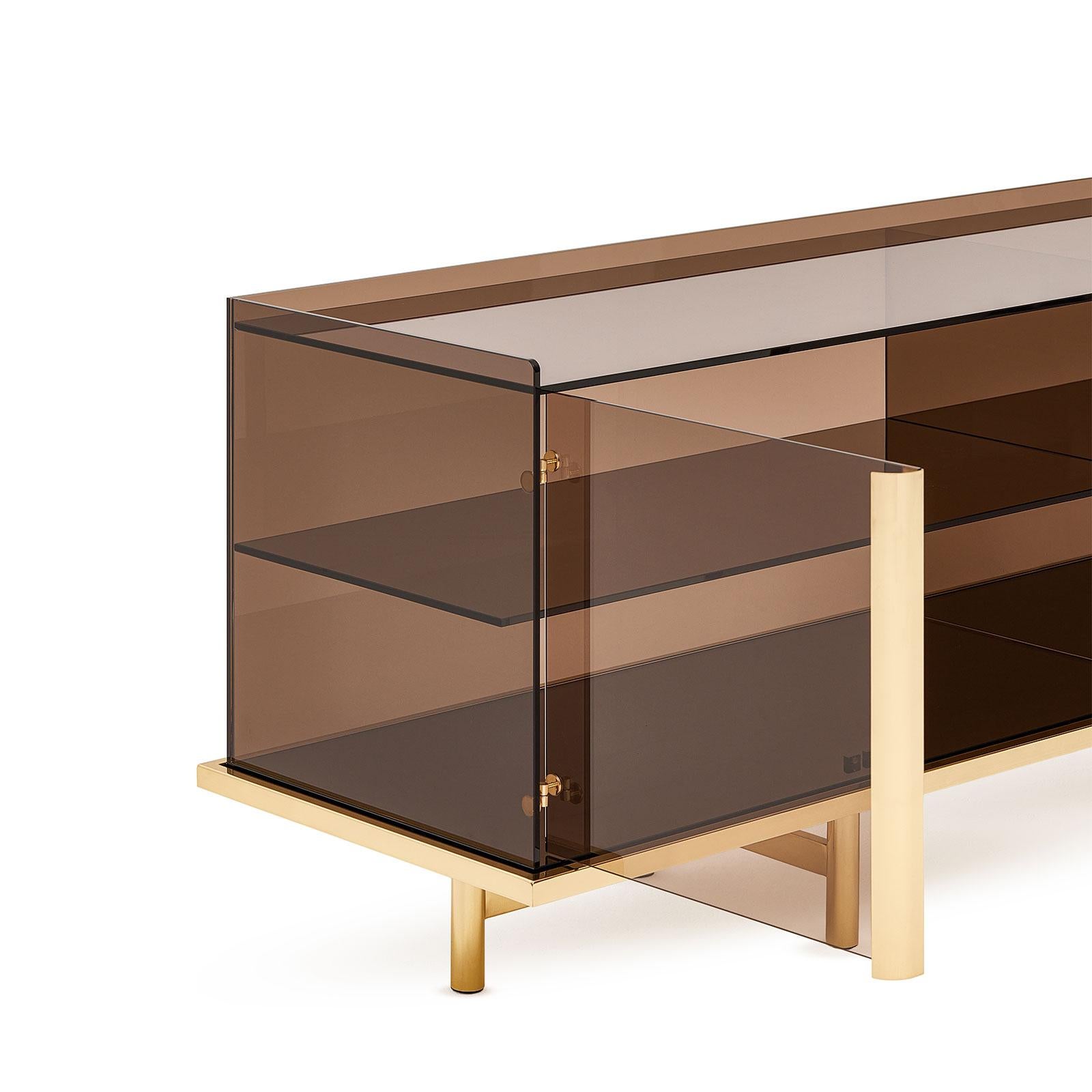fluted glass sideboard