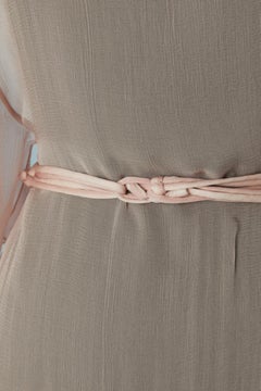 See-through silk chiffon dress with cape CHRISTIAN DIOR