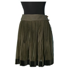 See-through silk chiffon pleated skirt ALEXANDRE VAUTHIER New