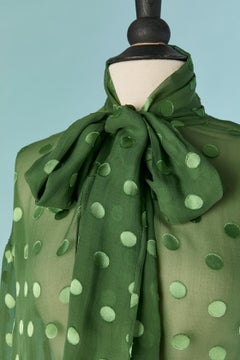 See-through silk jacquard shirt with Polka dots pattern ALEXANDRE VAUTHIER