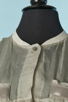 See-through silk pleated asymmetrical vest Giorgio ARMANI