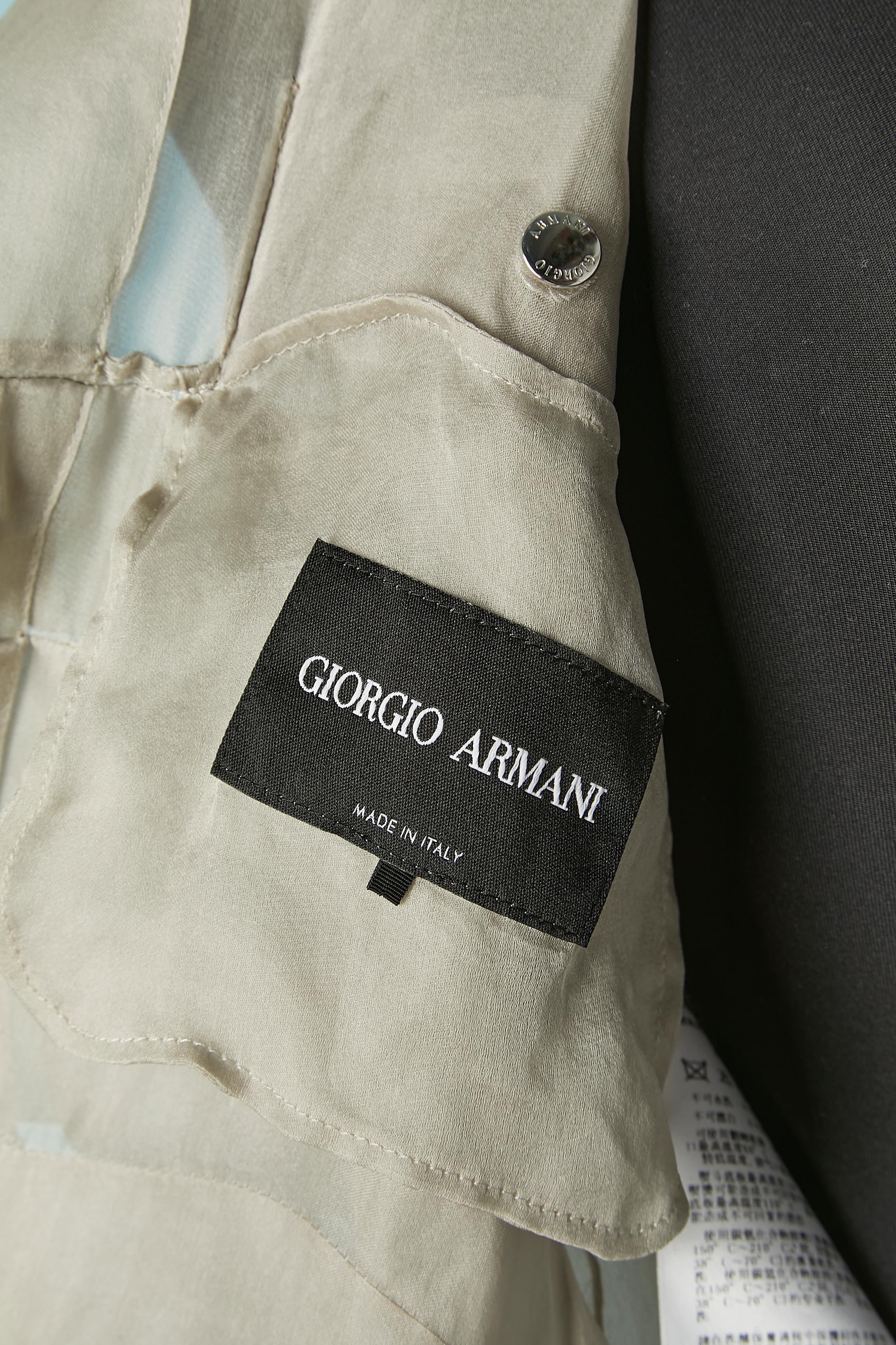 See-through silk pleated asymmetrical vest Giorgio ARMANI For Sale 2