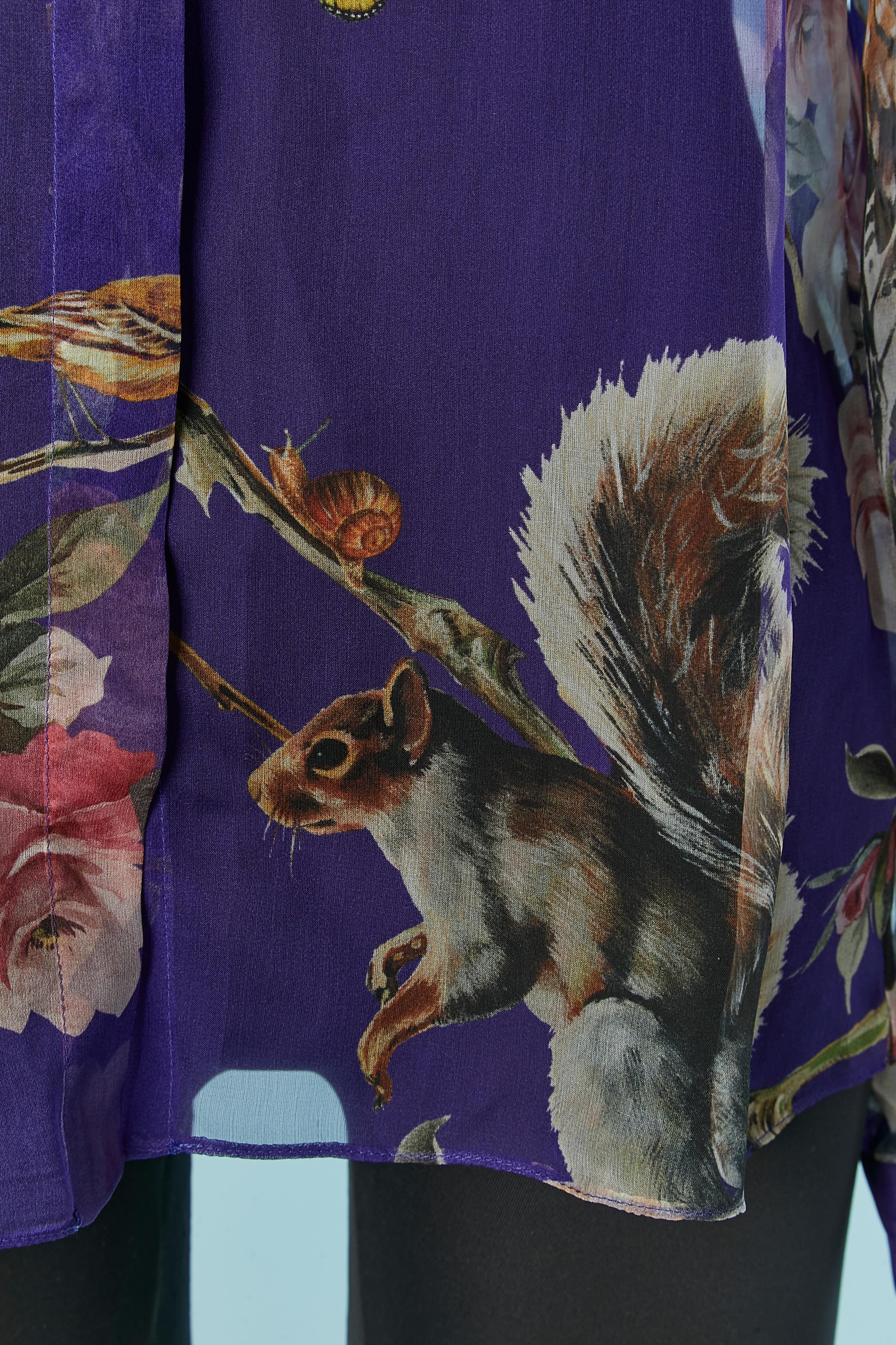 Nero Camicia in seta stampata See One con papillon DOLCE & GABBANA in vendita