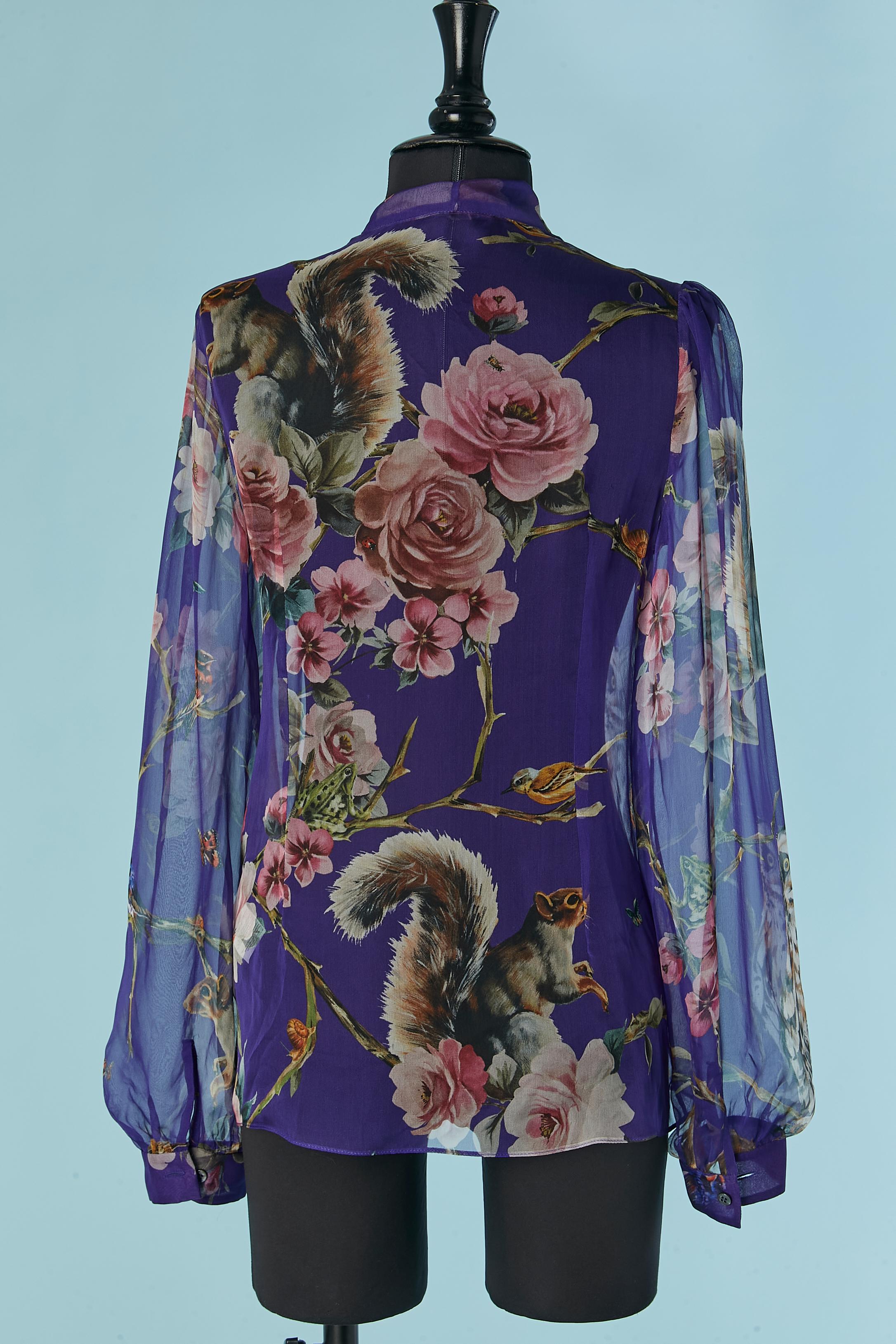 Camicia in seta stampata See One con papillon DOLCE & GABBANA in vendita 2