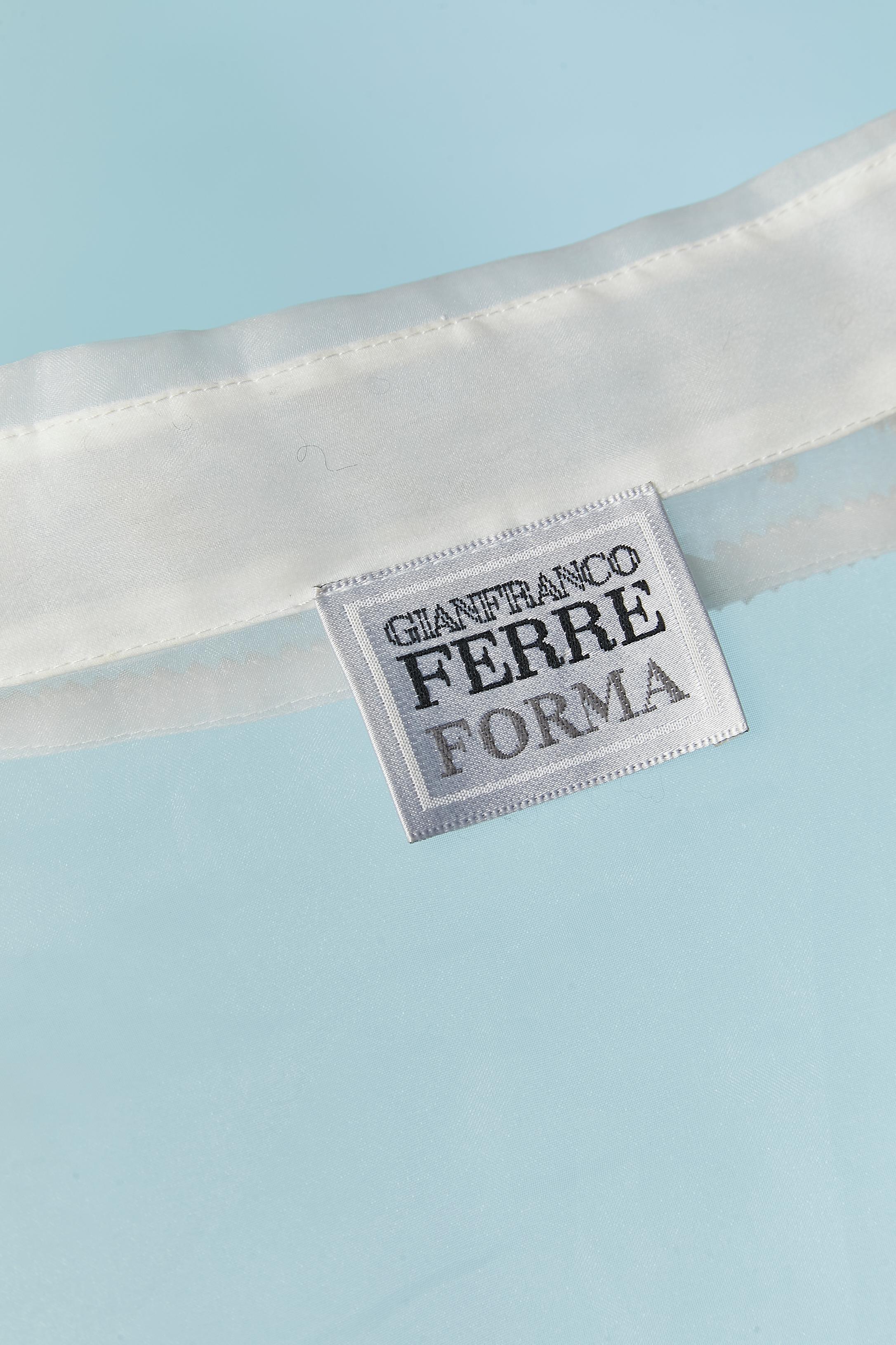 Camicia in seta See One con ricami in filo e perline GIANFRANCO FERRE FORMA in vendita 4