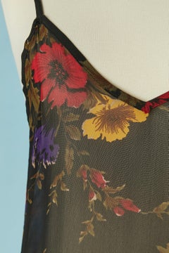 Abito sottoveste trasparente con stampa floreale Gaultier Junior (Nuovo con etichetta)