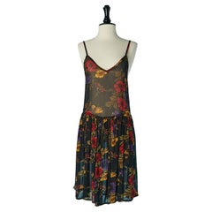 Robe transparente avec imprimé floral Gaultier Junior (nouveau avec étiquette)