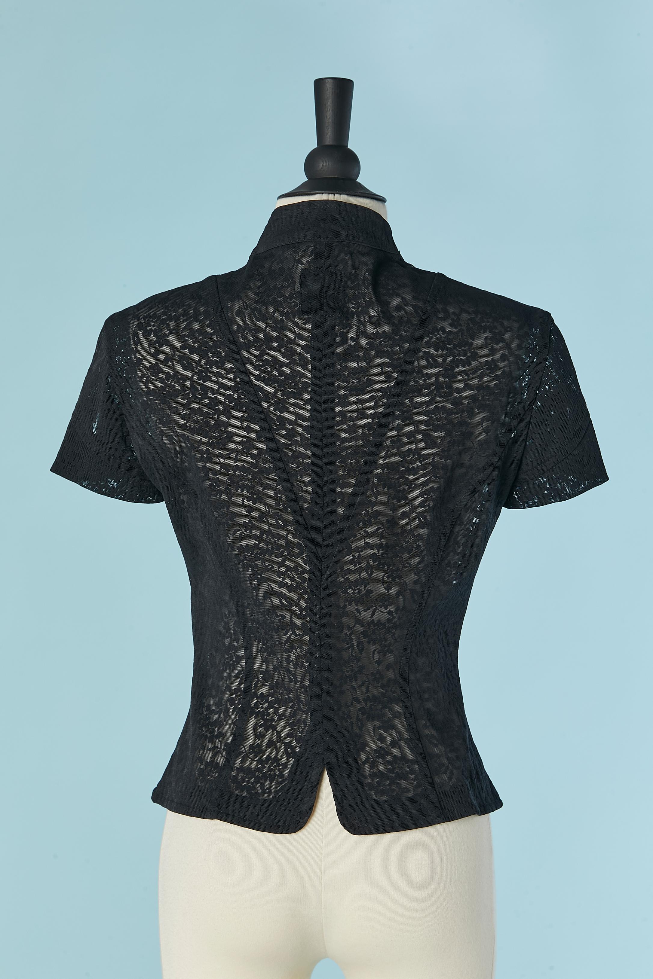 Top transparente de encaje elástico CHRISTIAN LACROIX en venta 2