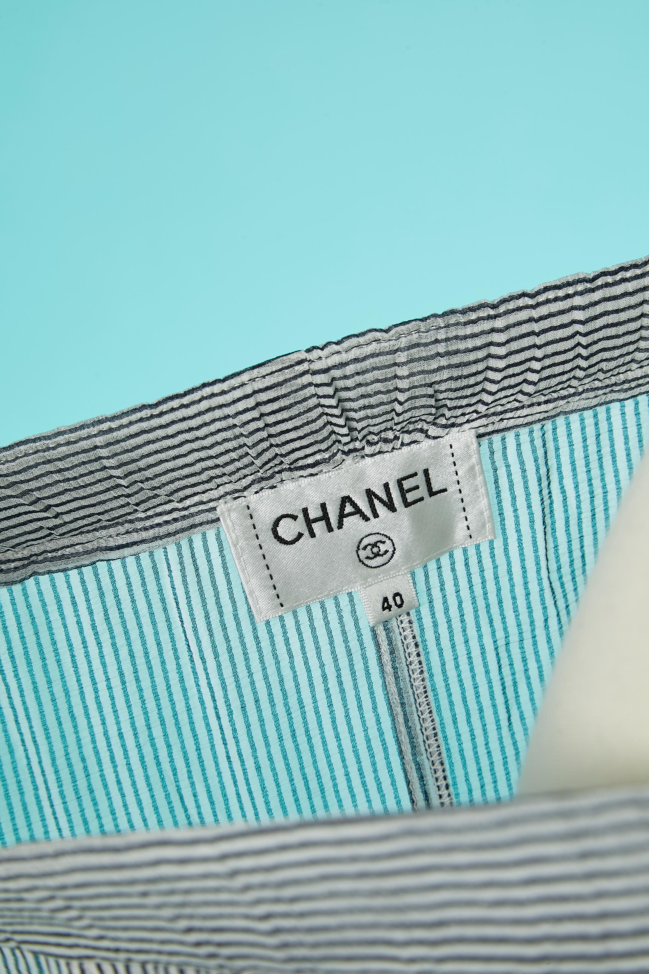 See-through striped trouser in silk chiffon Chanel  1