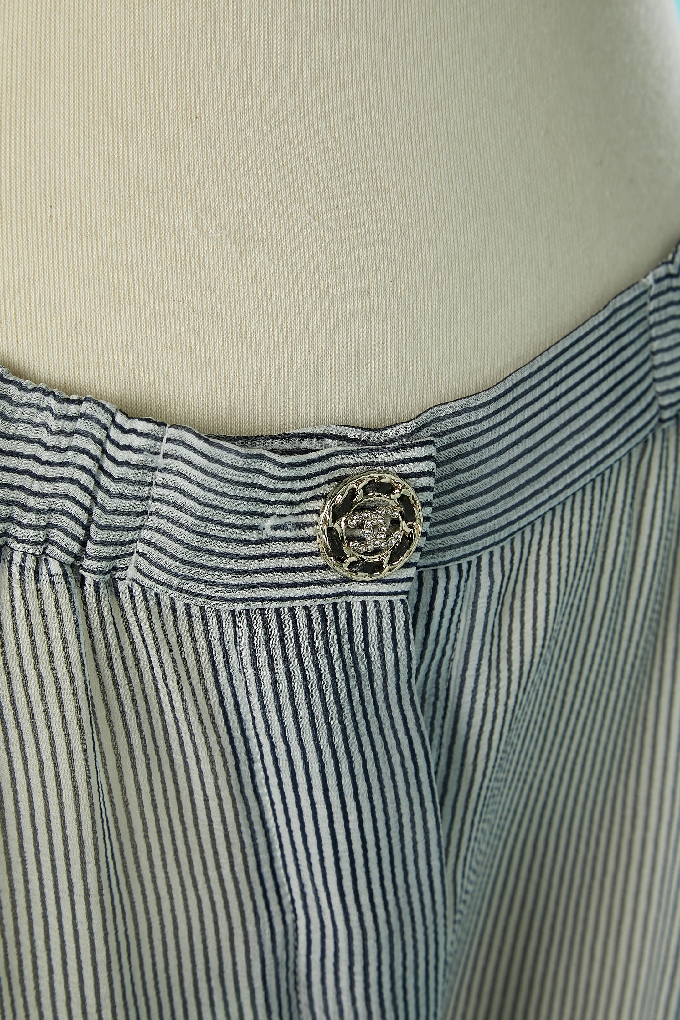 See-through striped trouser in silk chiffon Chanel  2