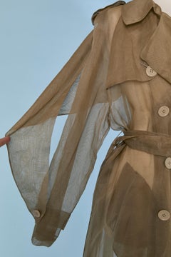 See-through veil double-breasted Trench-coat ALEXANDRE VAUTHIER