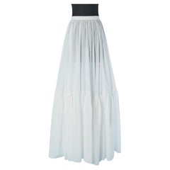 See-through white cotton flare skirt CHRISTIAN DIOR by Maria Grazia Chiuri