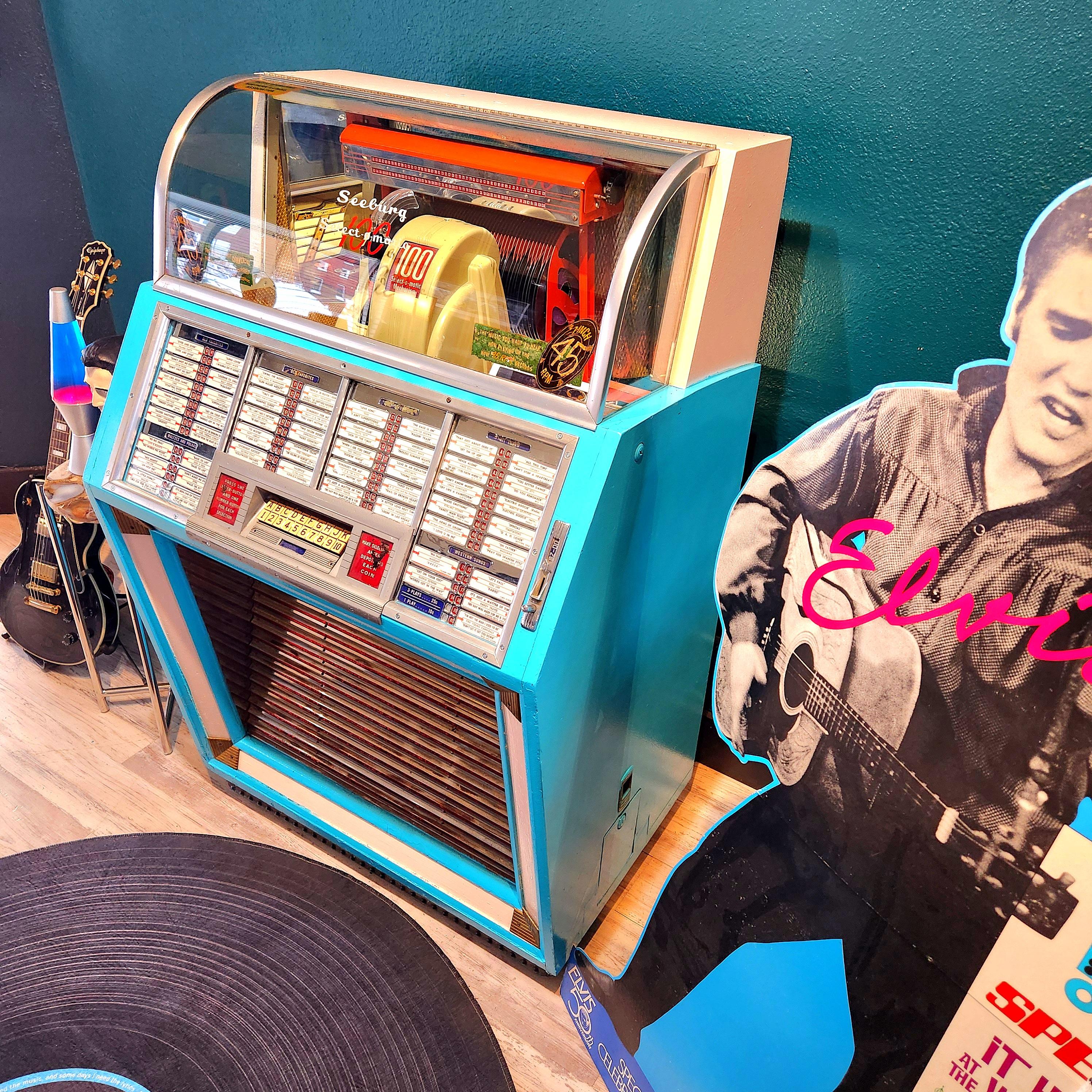Mid-Century Modern Seeburg jukebox mid century modern with bluetooth, sonos options lk eames For Sale