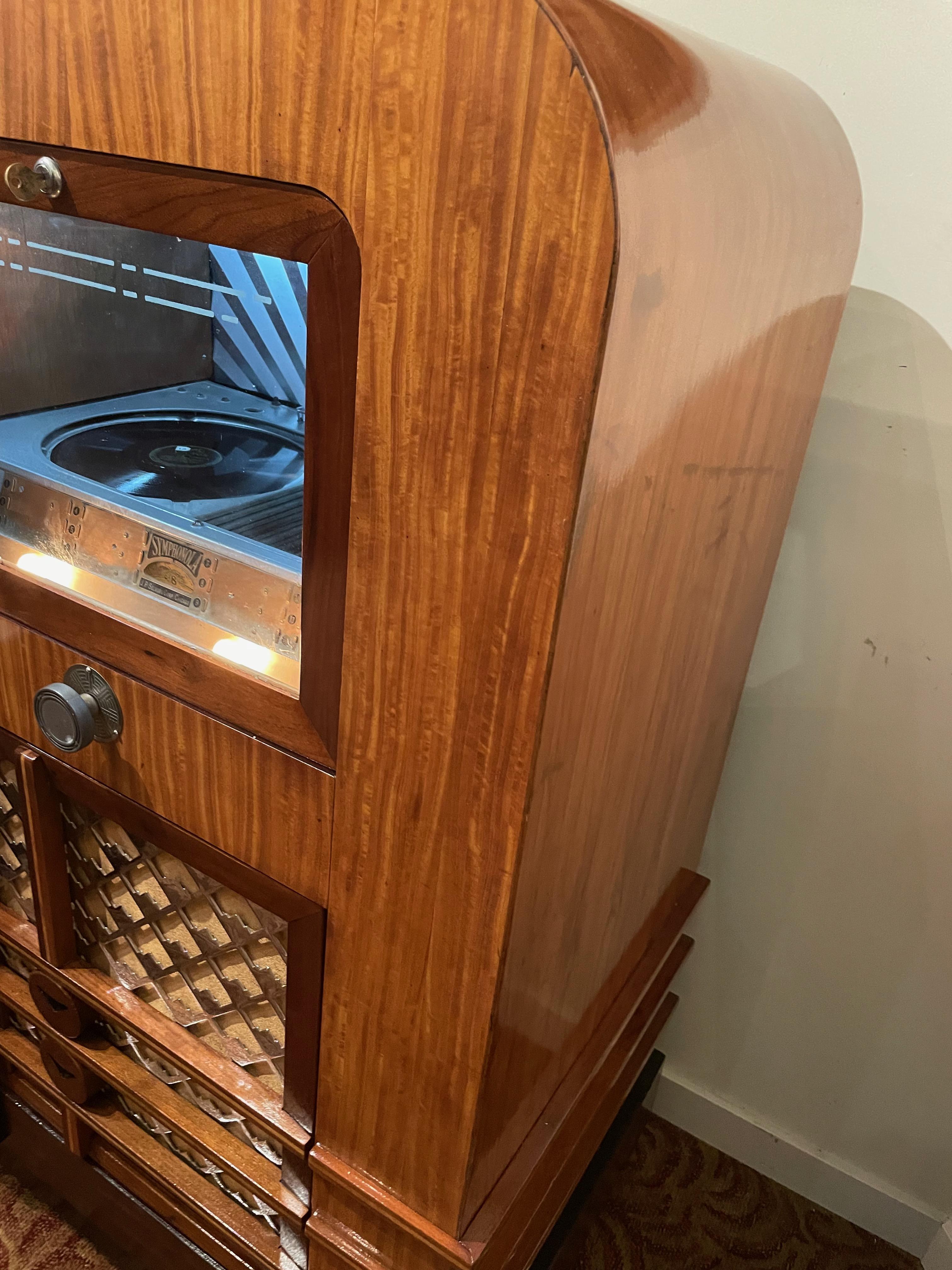 Metal Seeburg Symphonola Modernistic Model C 1936 Restored Juke Box For Sale