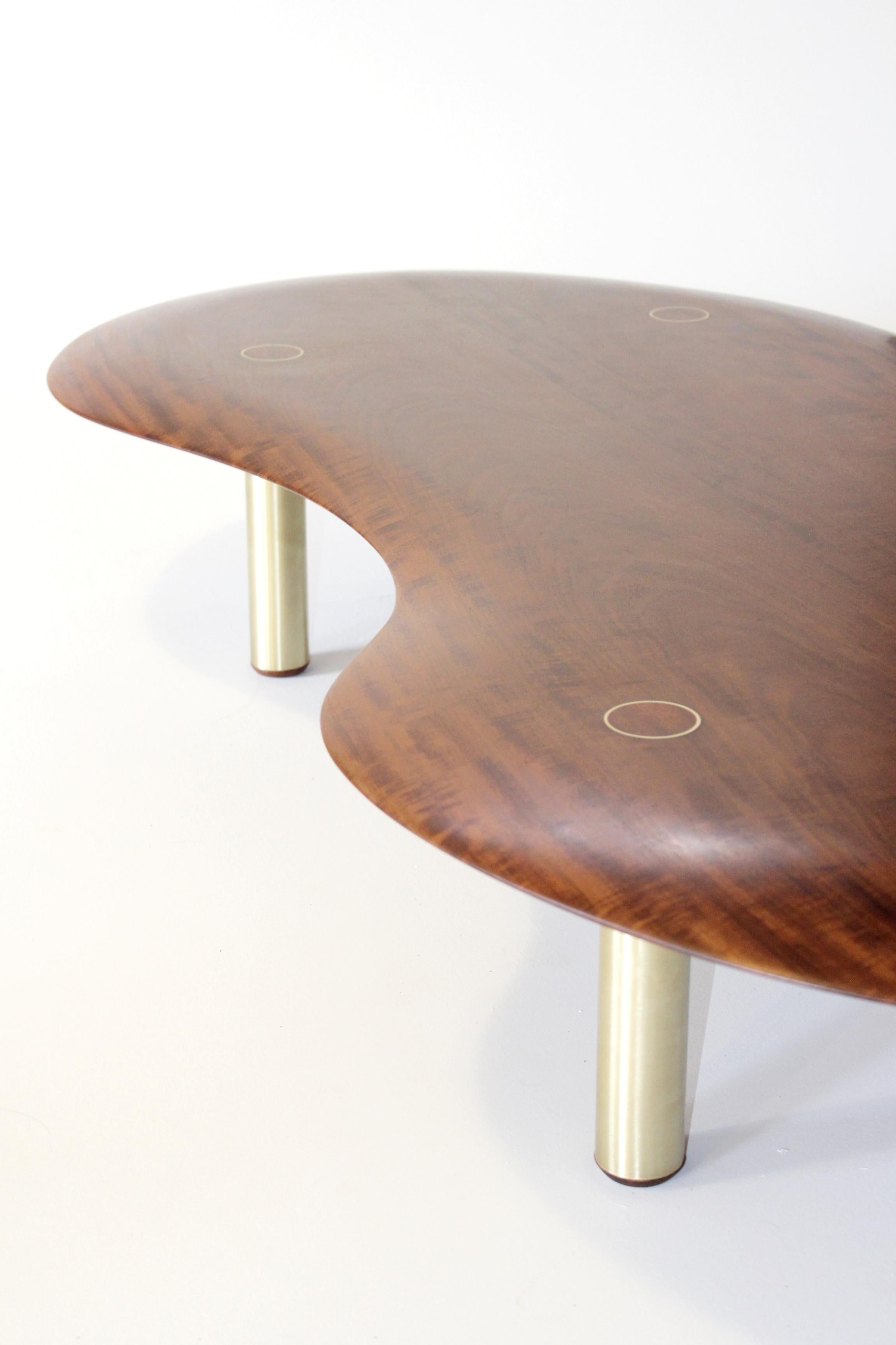 Seed coffee table by Gustavo Dias
Seed coffee table
Measures: 1.60 m x W 0.90 m x H 0.25m
Leg diameter 5 cm
Top thickness 3.2 cm

Gustavo Dias
One of the most important contemporary Brazilian designer.
Born in 1978 and raised in a small city