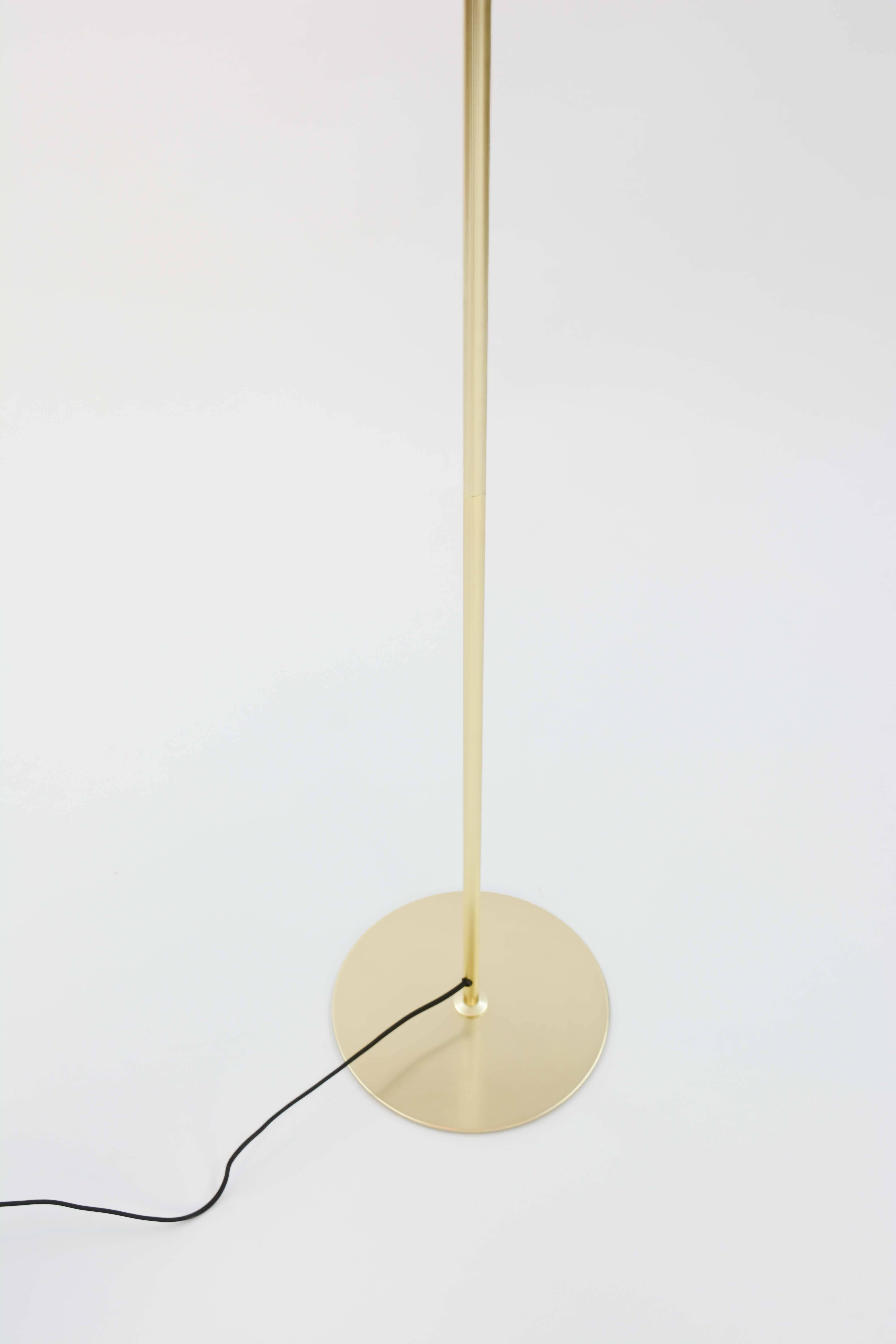 Late 20th Century Seed Design of Denmark Brass Double Head Floor Lamp For Sale