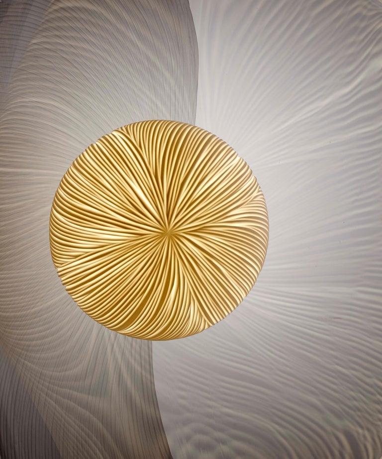 Seed light is born from Vezzini and Chen continuous admiration for intriguing and fascinating
forms of seeds, their first wall based latest lighting collection.