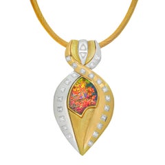 'Seed of Hope' 22.88 Carat Boulder Opal & Diamond Pendant