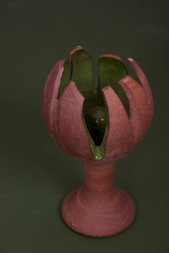 Seed Pod Fountain by Brent J. Bennett, Clay, Glazed Finish, US, 2019