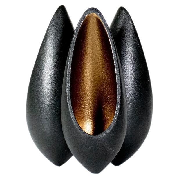 Seed Pod Tealight Holder - Matte Black