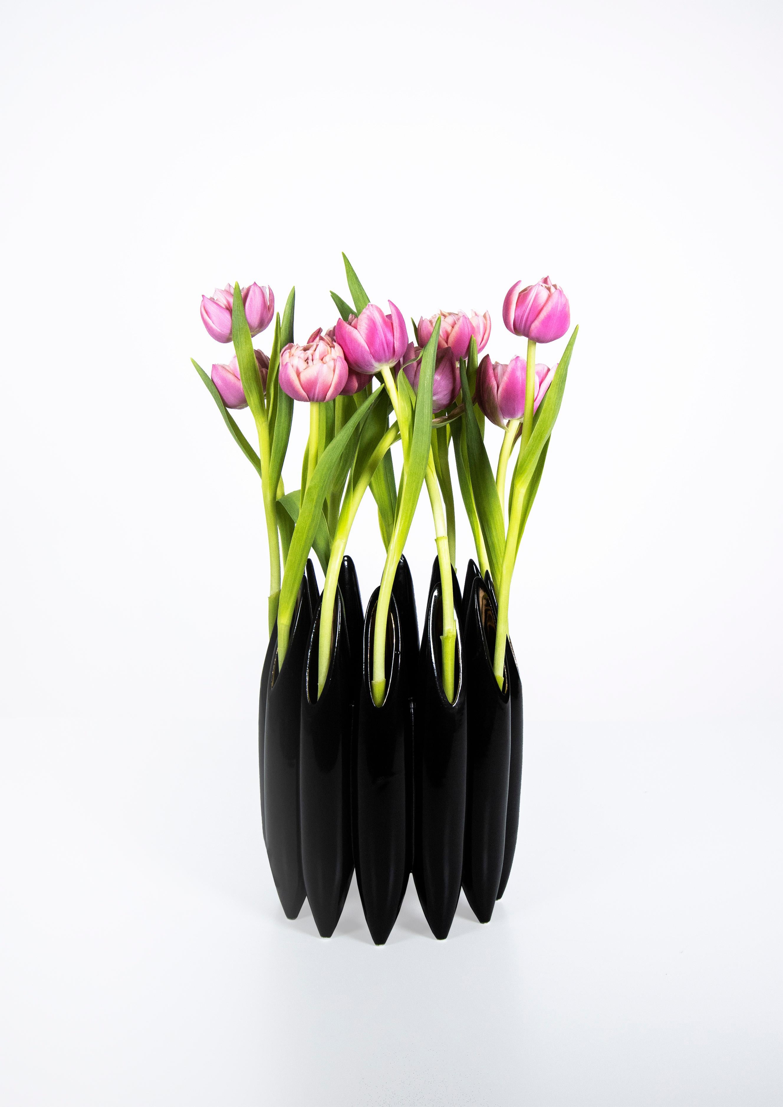 Seed Pod Vase, Slate Black For Sale 11