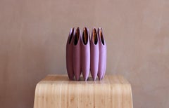 Seed Pod Vase, Sangria with Copper Lustre