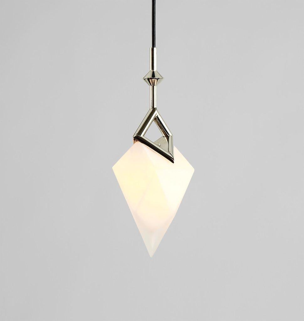 Modern Seed Single Pendant in Brass by Bec Brittain for Roll & Hill For Sale