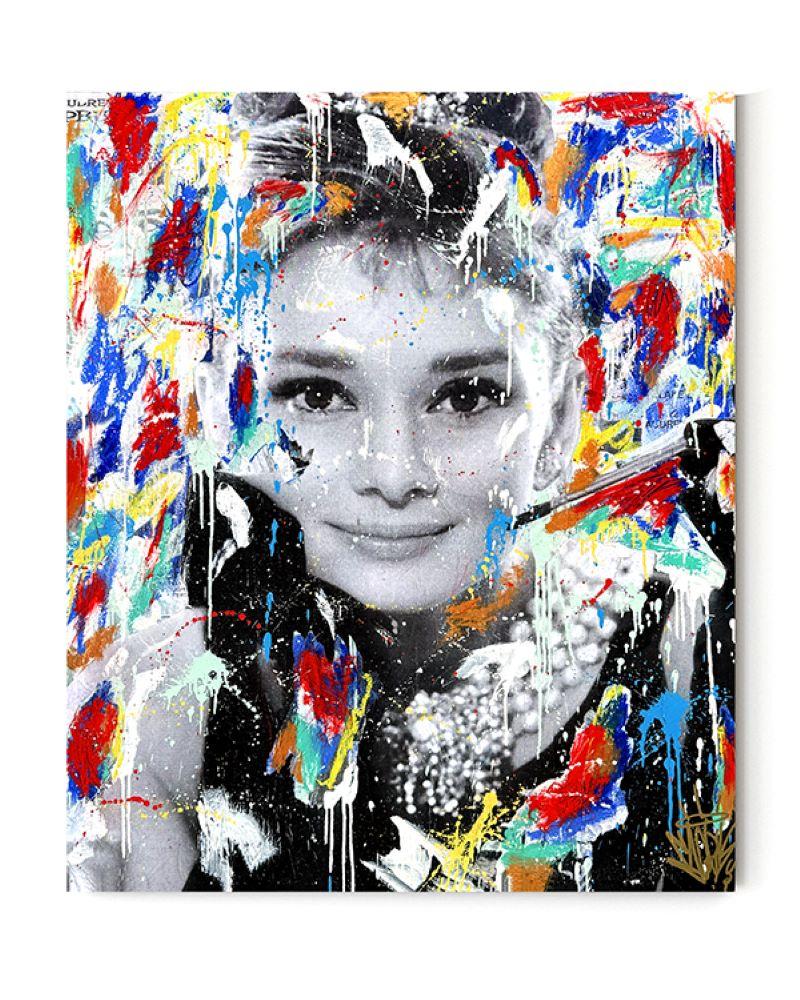 Audrey - Mixed Media Art by Seek One