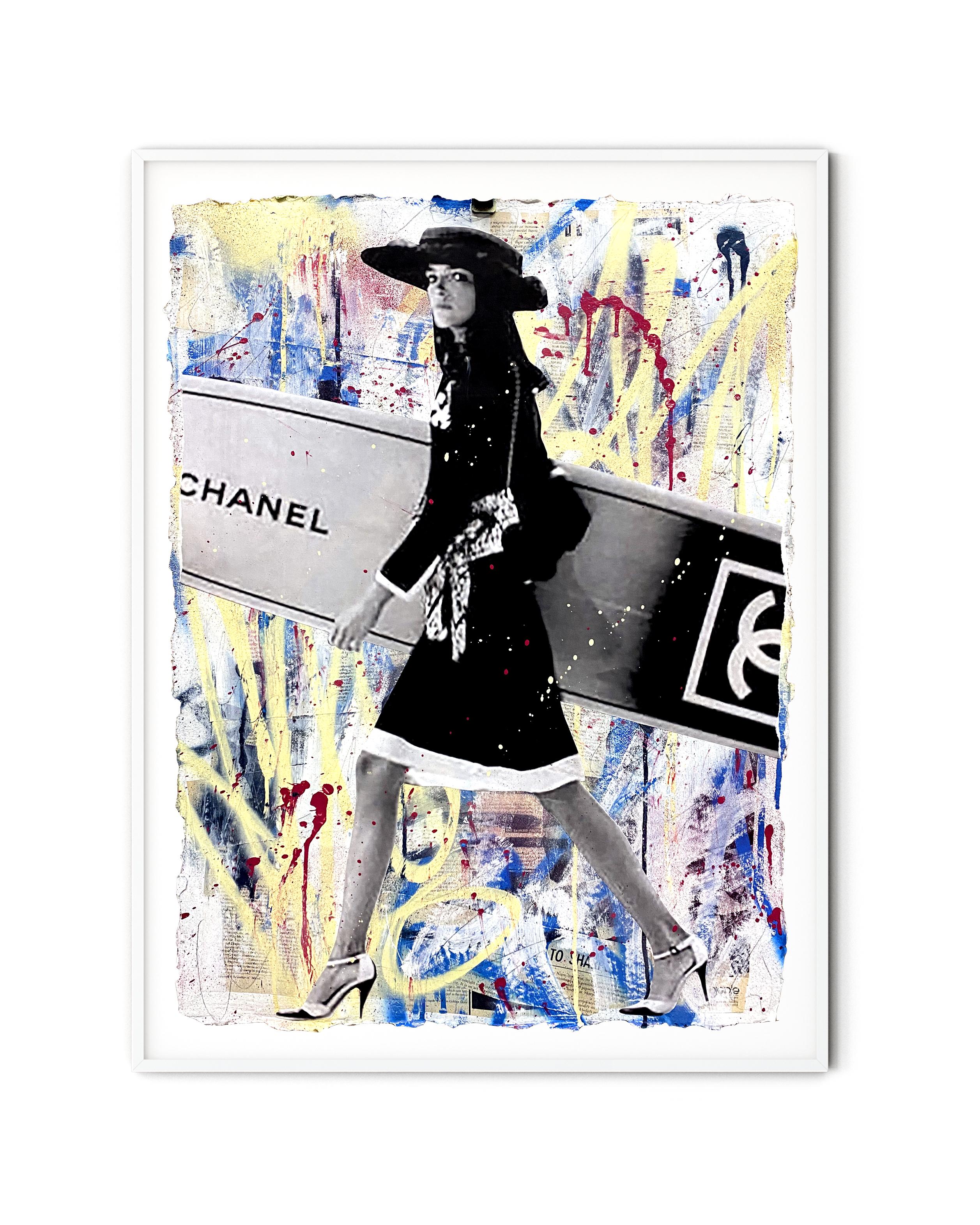 Chanel Surfer - Mixed Media Art by Seek One
