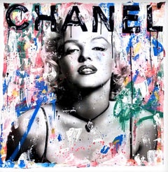 Monroe X Chanel - Tecnica mista su carta - Incorniciata