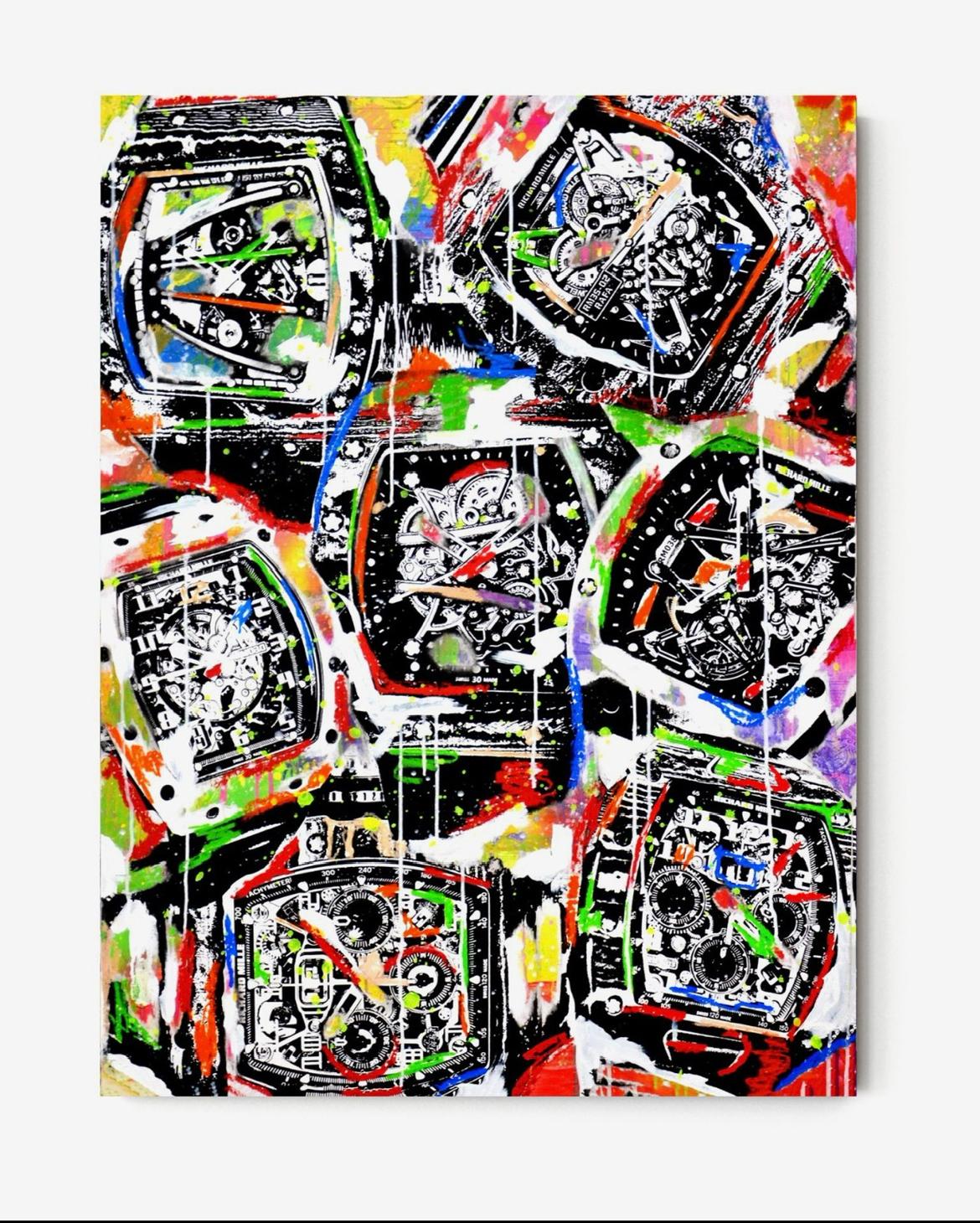 Ricard Mille - collage de técnica mixta sobre madera - Mixed Media Art de Seek One