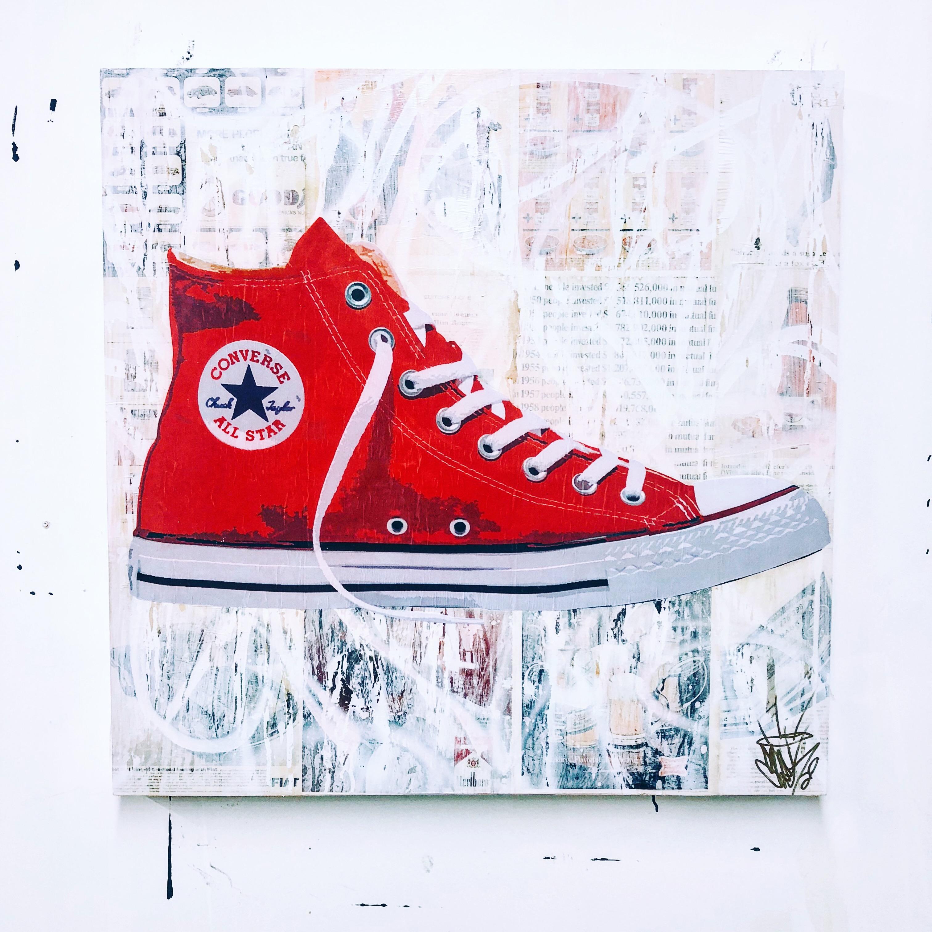 Seek One Figurative Painting - New Chucks (Converse)