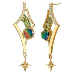Seely Antares 14K Gold Diamond AA Grade Earrings