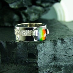 Seely Lines of Symmetry 14K White Gold AA Grade Ring