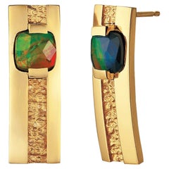 Seely Lines of Symmetry Yellow 14K Gold AA Grade Earrings