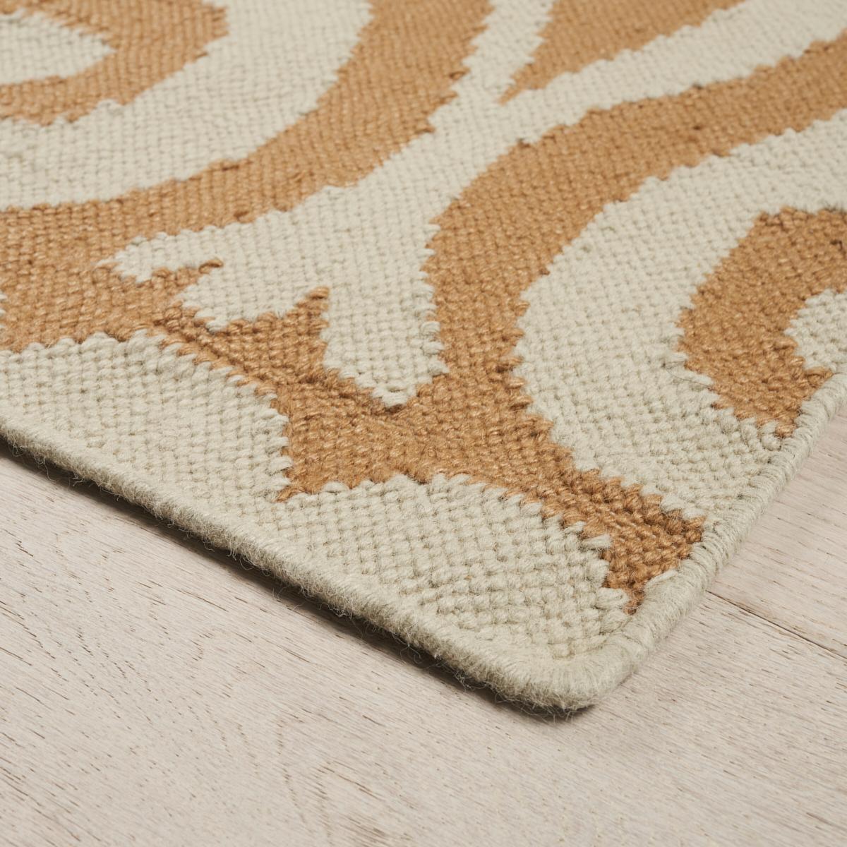 Modern Seema Indoor/Outdoor Rug in Ochre, 9x12' For Sale