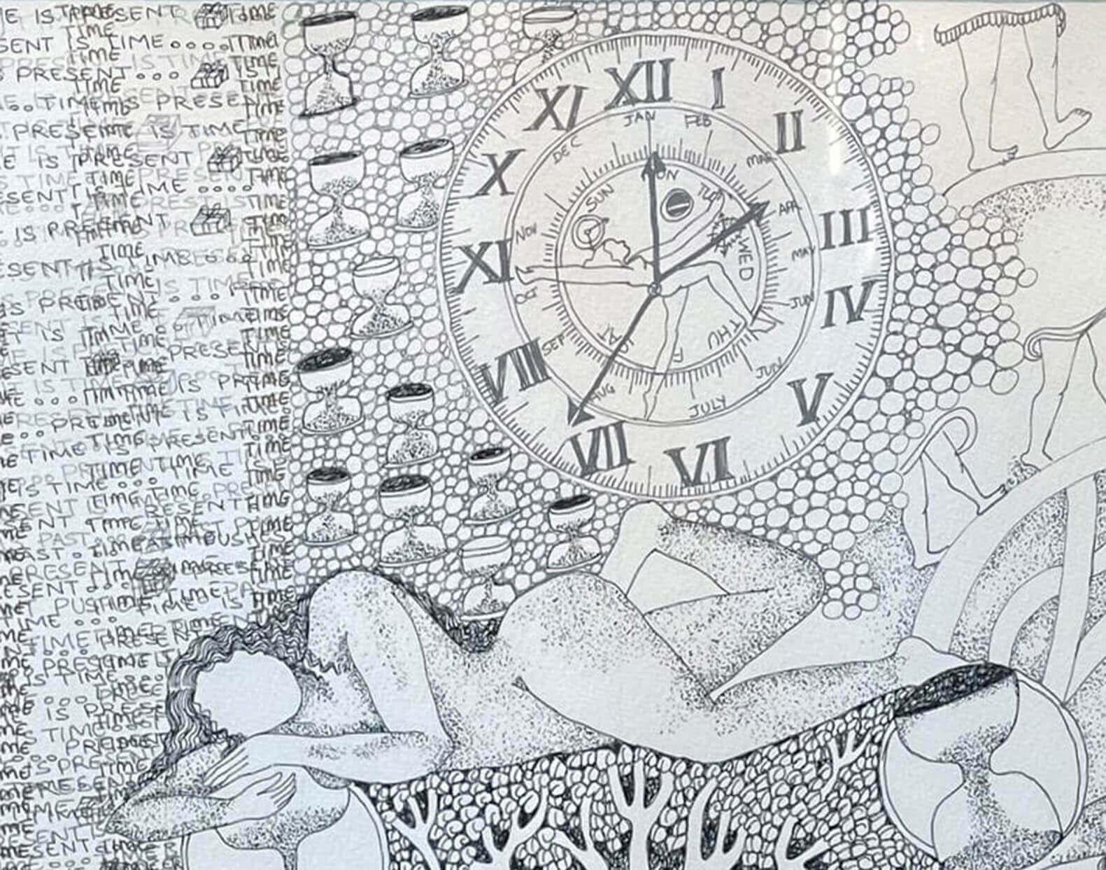 Ohne Titel, Figurativ, Zeichnung auf Papier Zeitgenössischer Indischer Künstler 