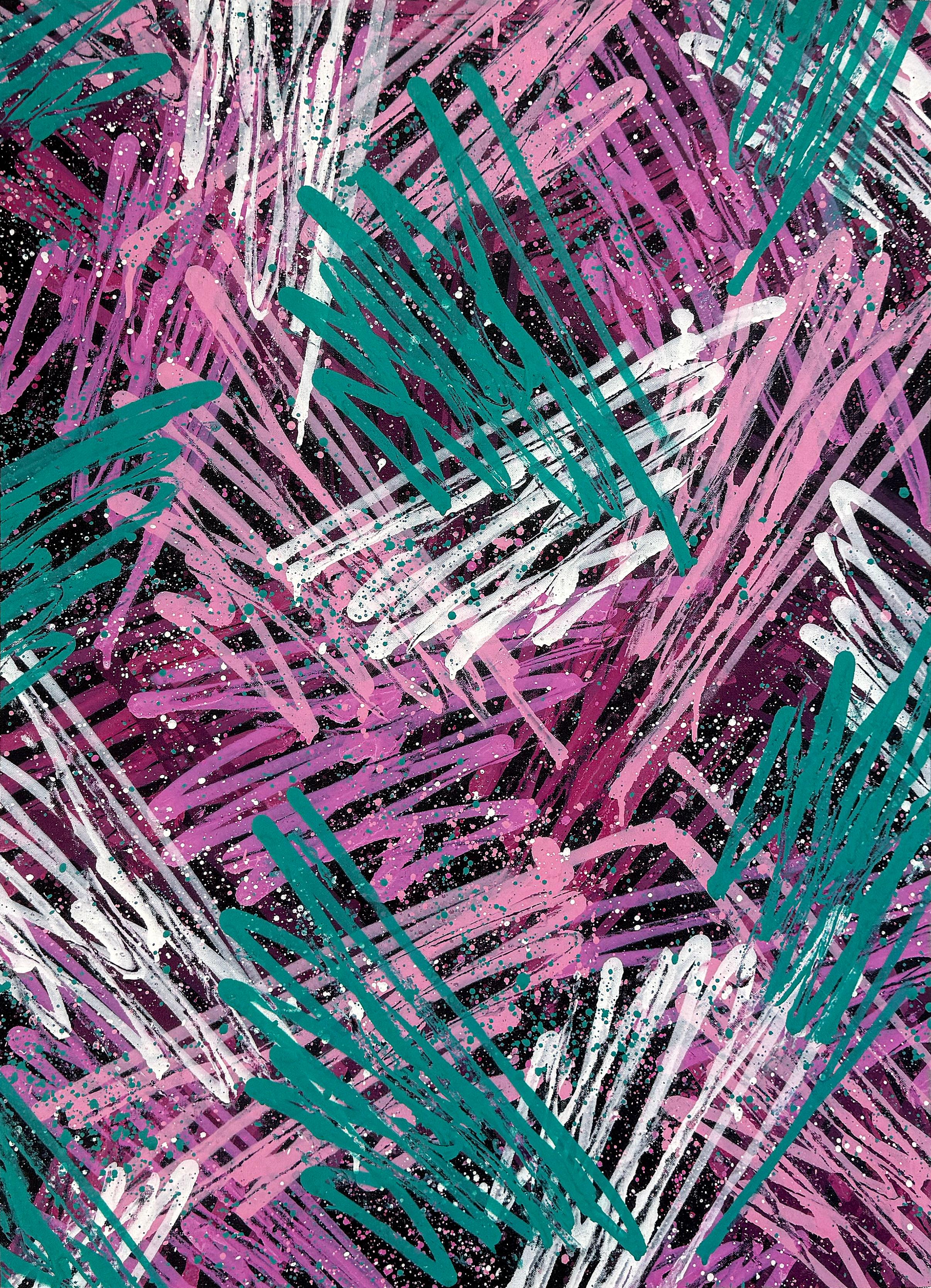 Abstract Composition (original painting on canvas) - Mixed Media Art by Seen