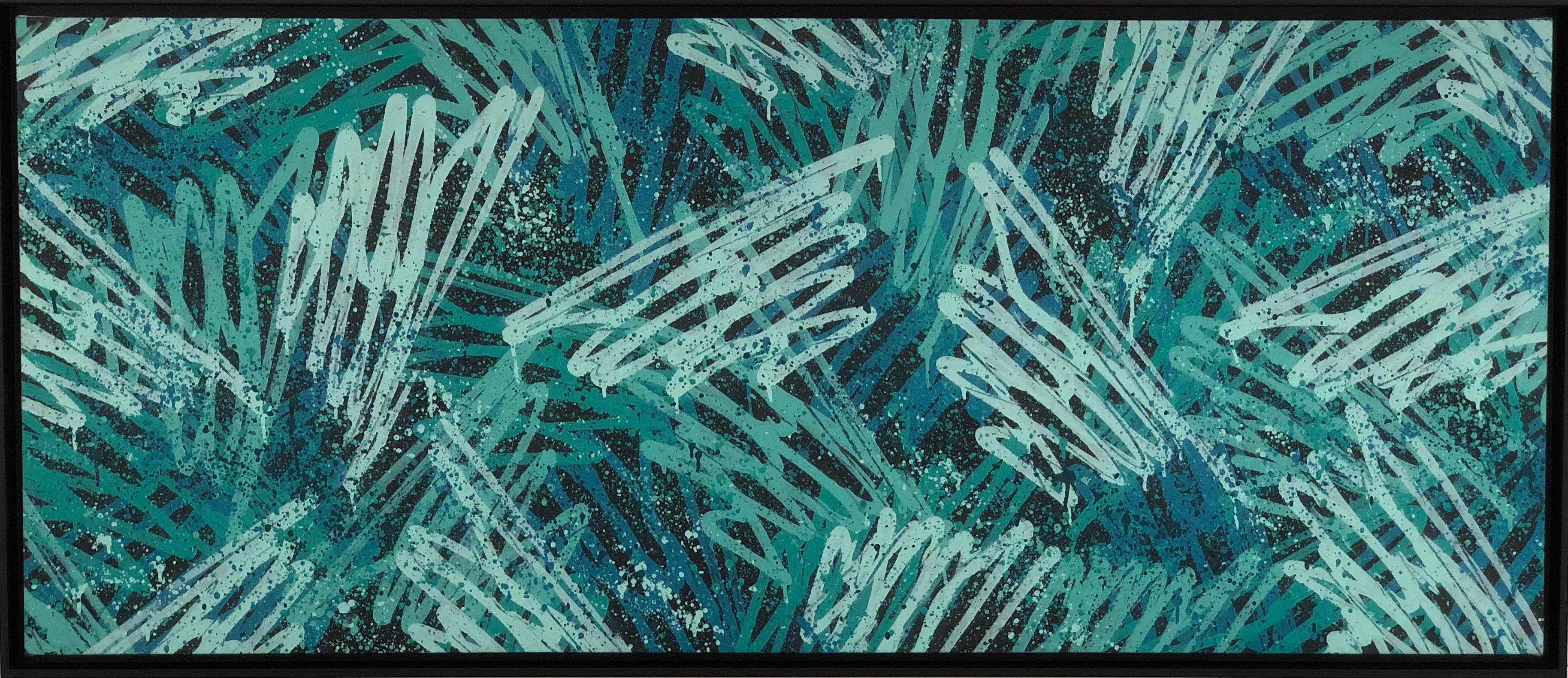 Multi Tags - Turquoise - Painting by Seen