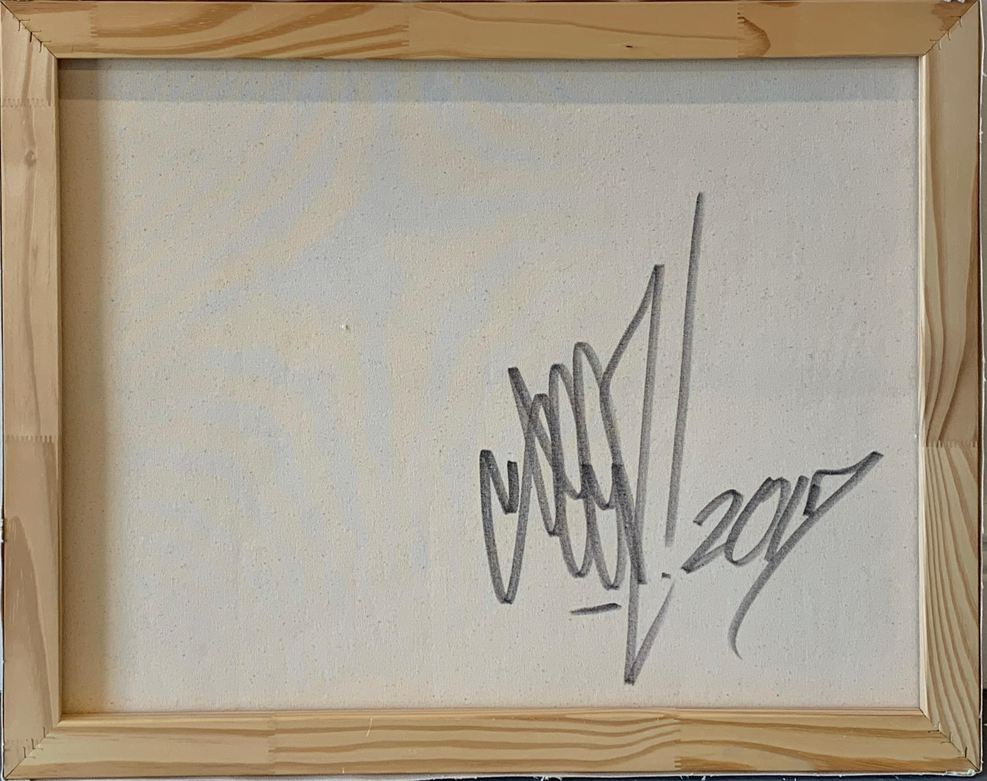 Artista: See One
Titolo: Senza titolo
Mezzo di trasporto: Vernice spray su tela 
Dimensioni: 20 x 24 pollici
Edizione: Originale 
Anno: 2019
Pubblicato da: Graffiti Loser 
Note: Firmato a mano sul verso