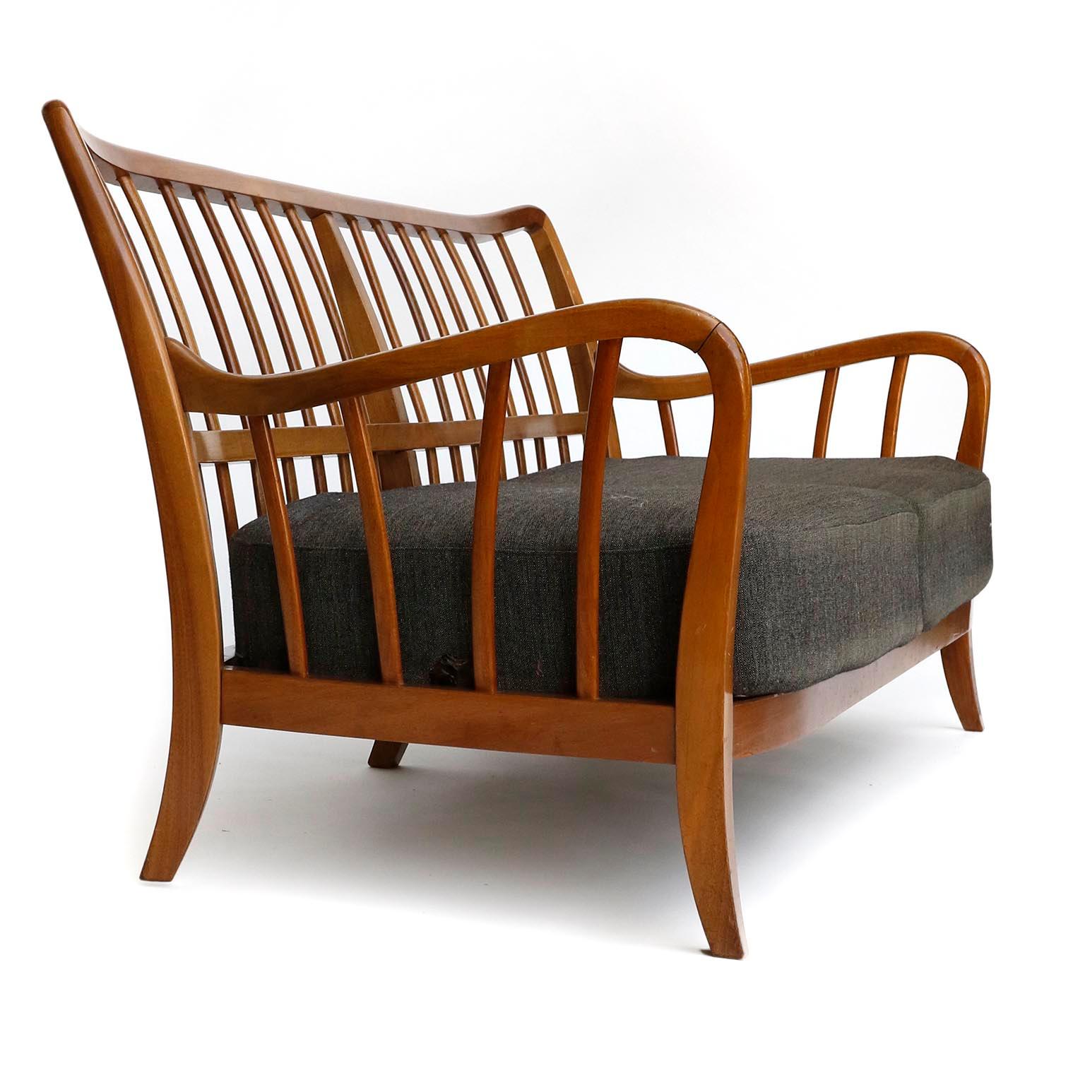 Seette Bench Seat Attributed to Josef Frank, Walnut Wood, Thonet, 1940 1