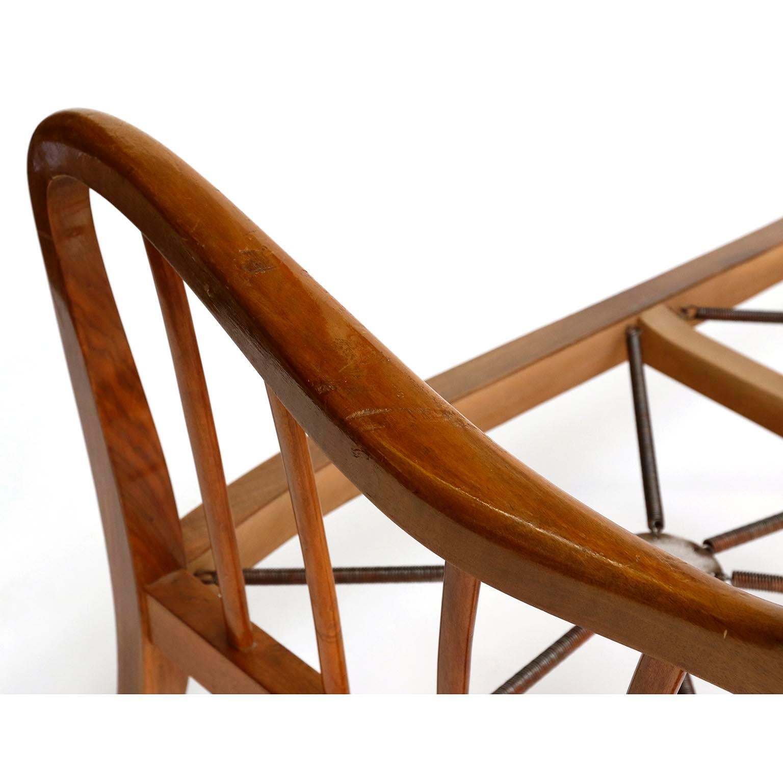 Seette Bench Seat Attributed to Josef Frank, Walnut Wood, Thonet, 1940 5