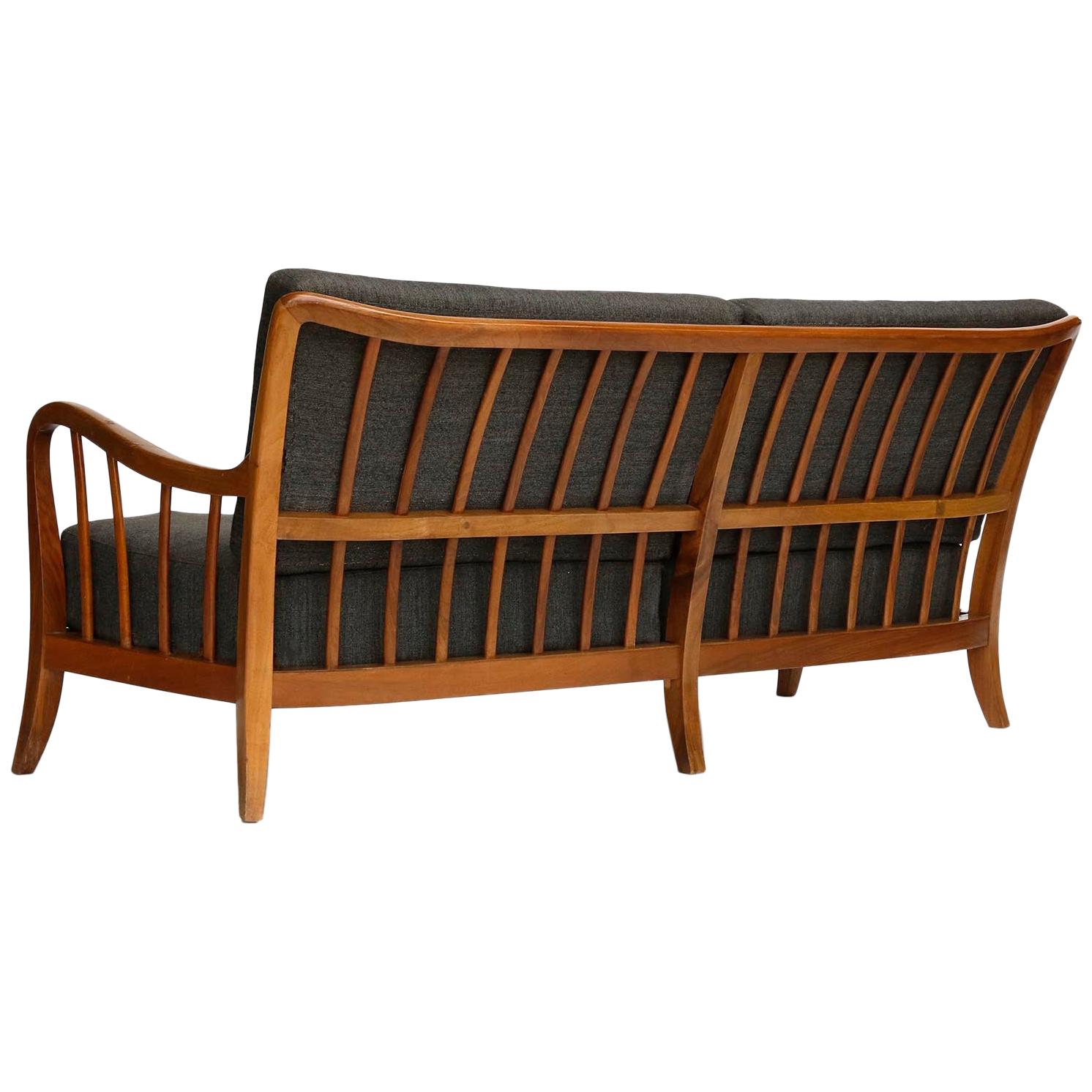 Seette Bench Seat Attributed to Josef Frank, Walnut Wood, Thonet, 1940