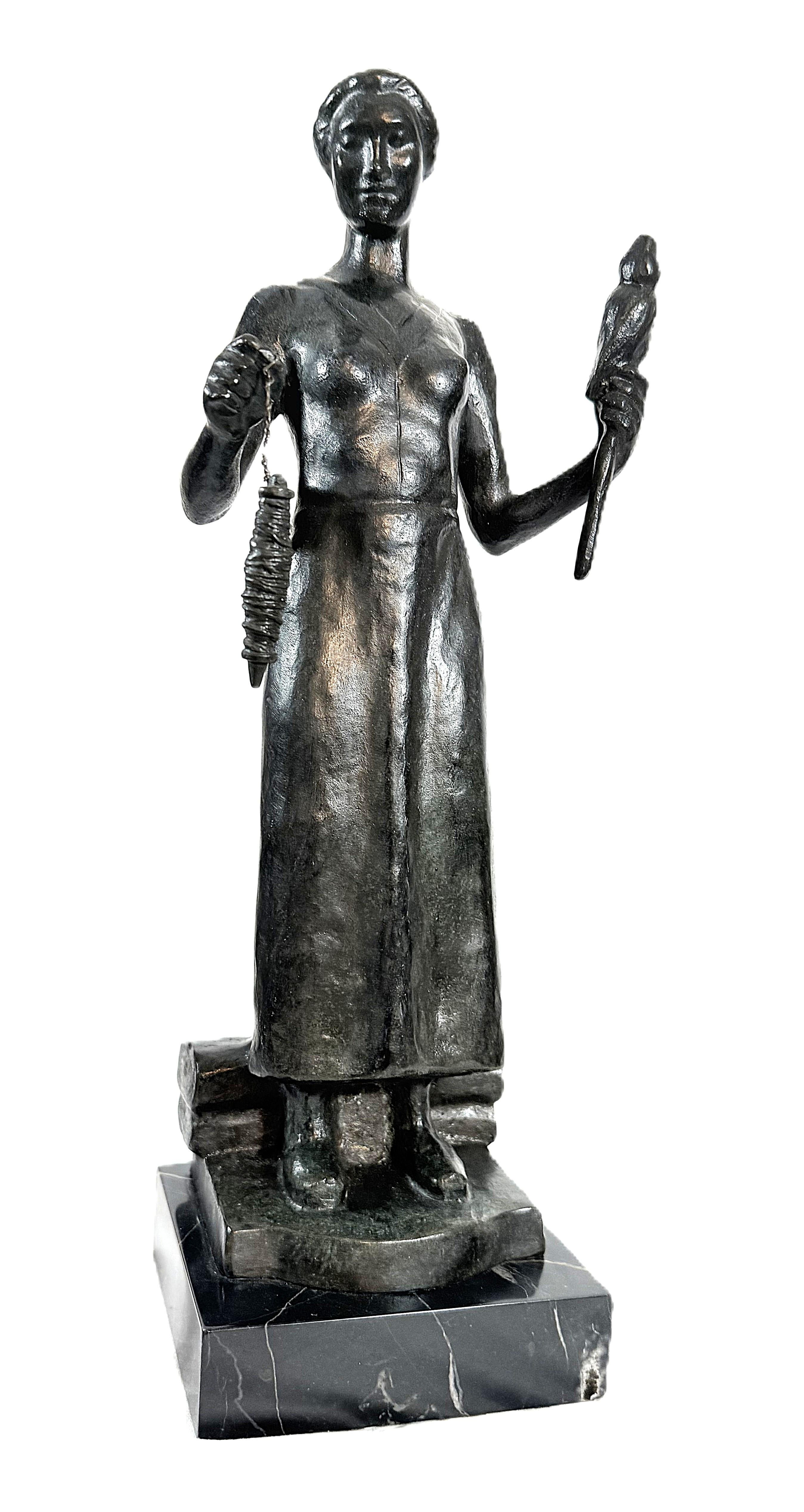 Prof. Ernst Seger deutsche Art-Déco-Skulptur aus Bronze For Sale 1