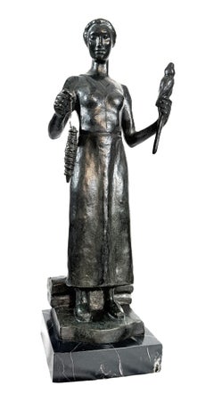 Prof. Ernst Seger deutsche Art-Déco-Skulptur aus Bronze