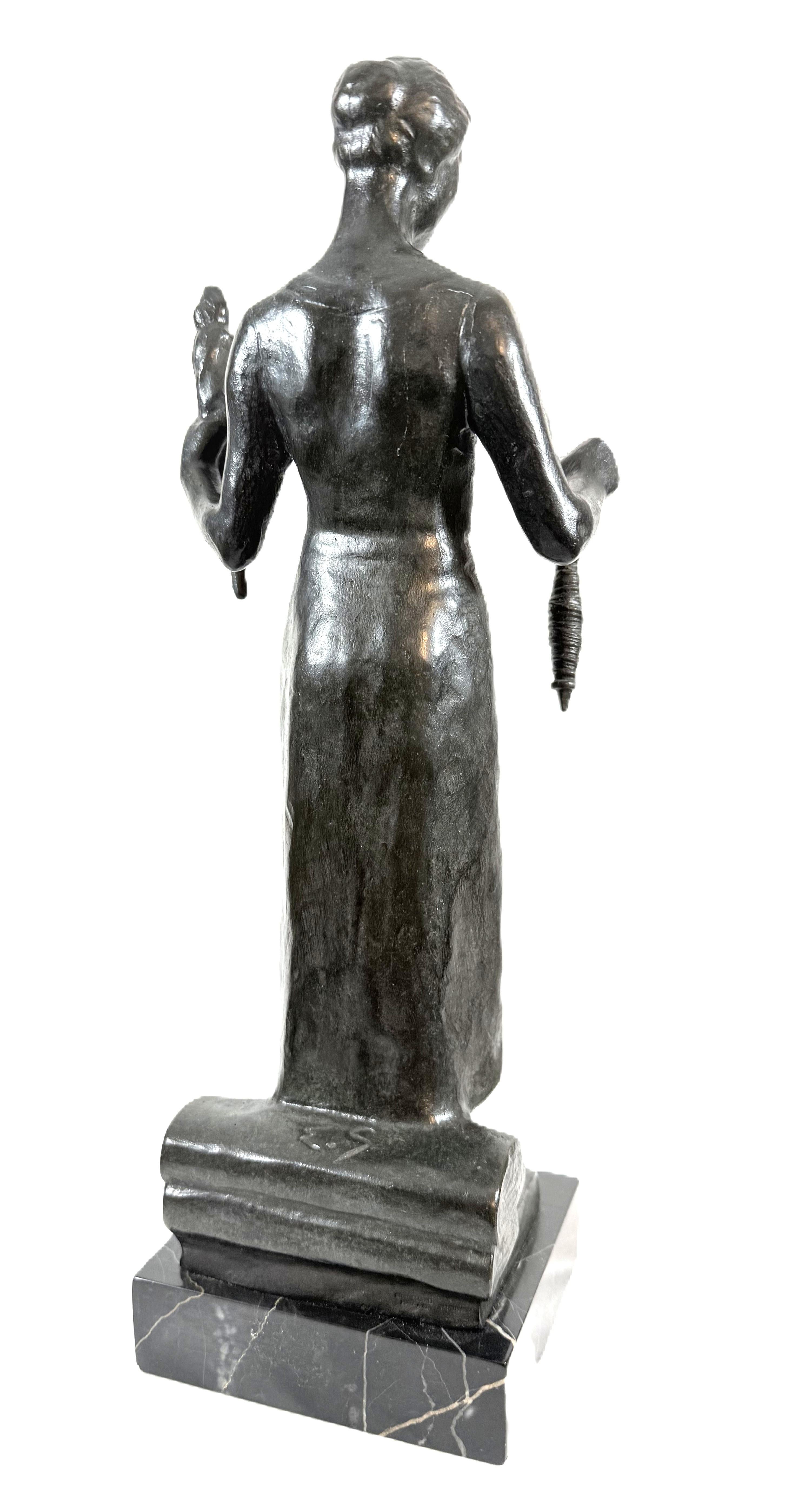 Prof. Ernst Seger deutsche Art-Déco-Skulptur aus Bronze For Sale 3